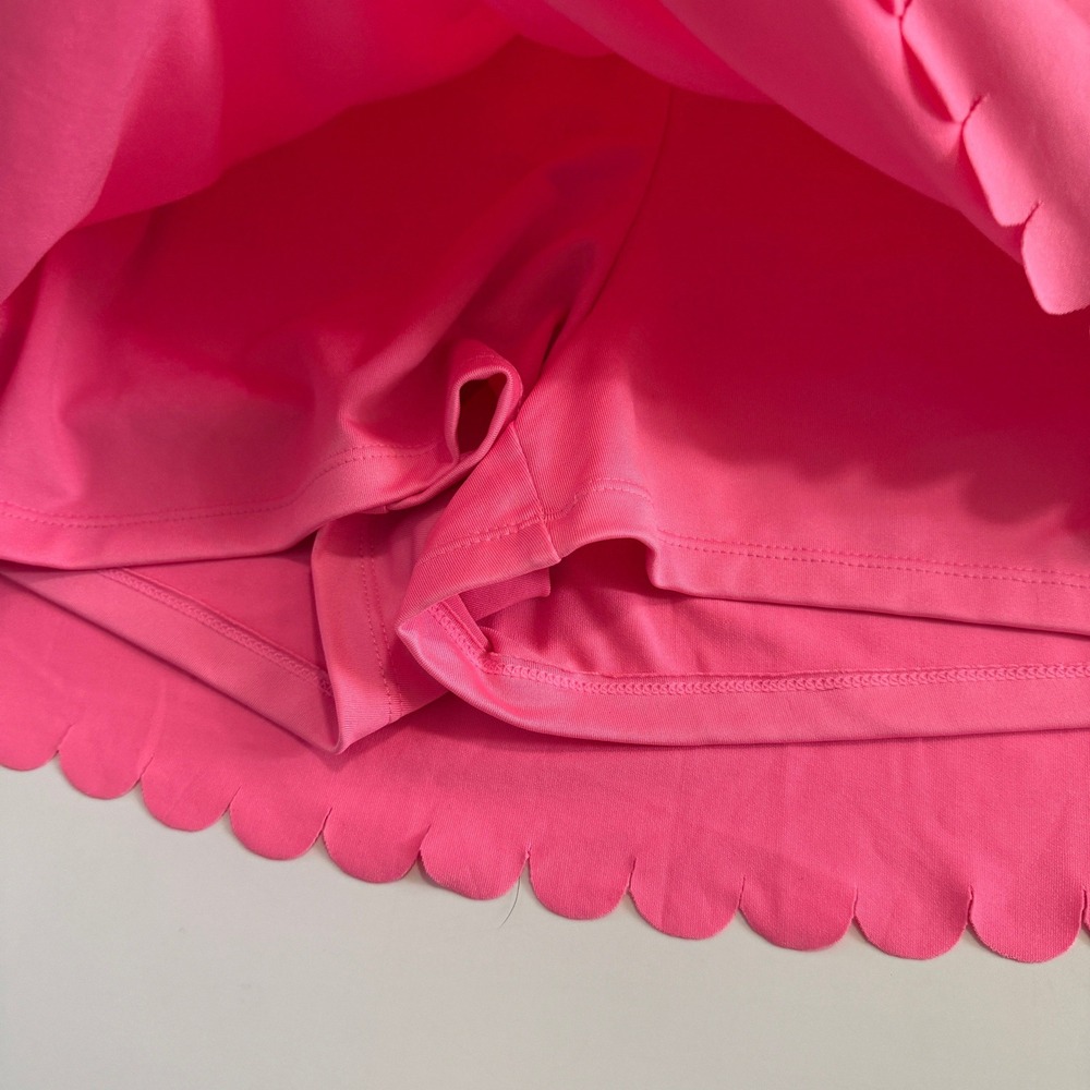 Crown & Ivy Womens XXL Pink Scalloped Hem Skort Active Athletic Skirt Pocket - Picture 5 of 8